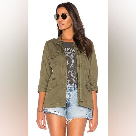 Lily Aldridge For Velvet Utility Preppy Cozy Military Rock Glam Layer Jacket XS - Picture 12 of 13